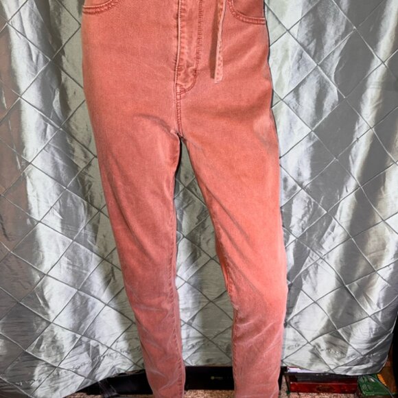 American Eagle 8 X-Long Maroon Next Level Stretch Curvy Super High Rise Jegging - Picture 1 of 8